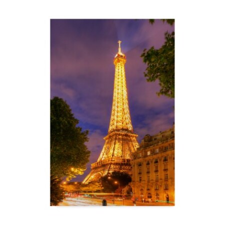 Trademark Fine Art Chris Bliss 'Eiffel Tower 4' Canvas Art, 16x24 ALI20598-C1624GG